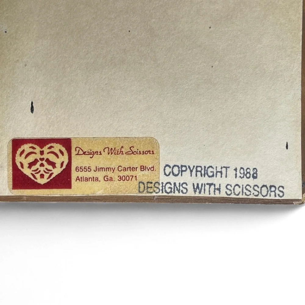 Vintage Cottagecore Framed Art God Bless Our Home Scherenschnitte Scissor Cuts
